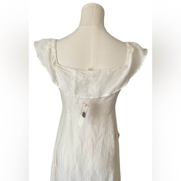 By Anthropologie Off-The-Shoulder Button Midi Dress - Picture 8 of 10